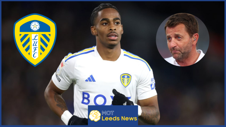 Crysencio Summerville, Tim Sherwood and Leeds United badge