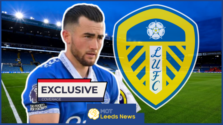 Jack Harrison in Everton shirt at Elland Road Leeds United exclusive