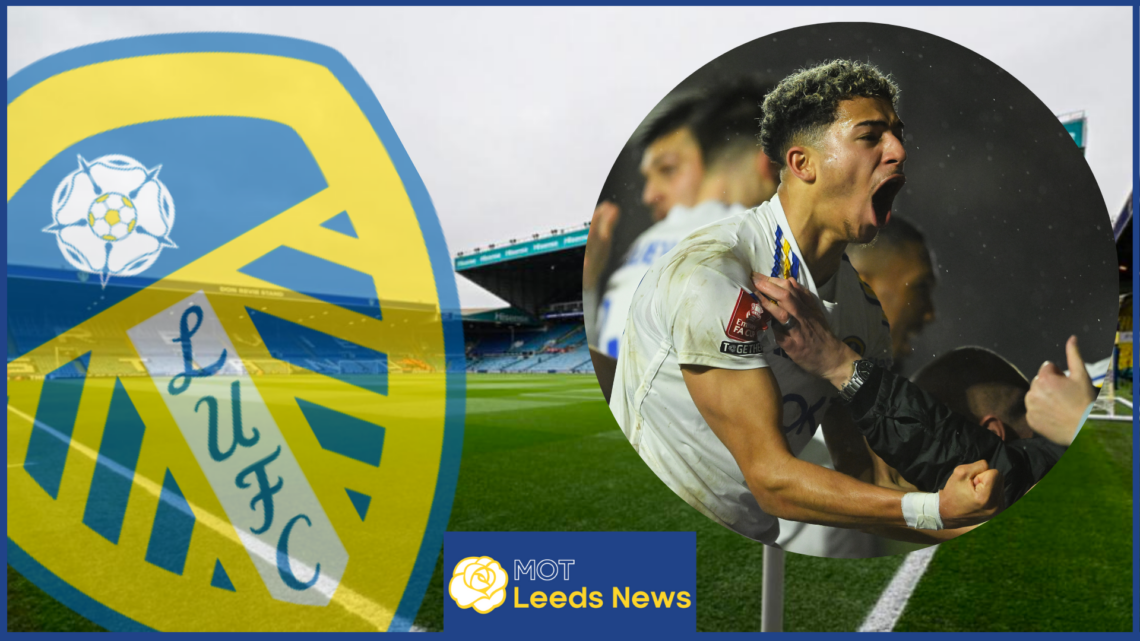 Leeds United striker Mateo Joseph at Elland Road