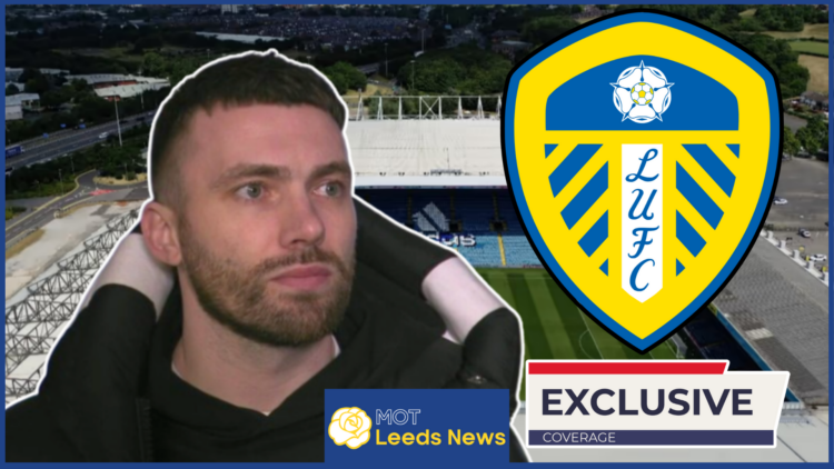 Stuart Dallas Elland Road exclusive with Leeds United logo