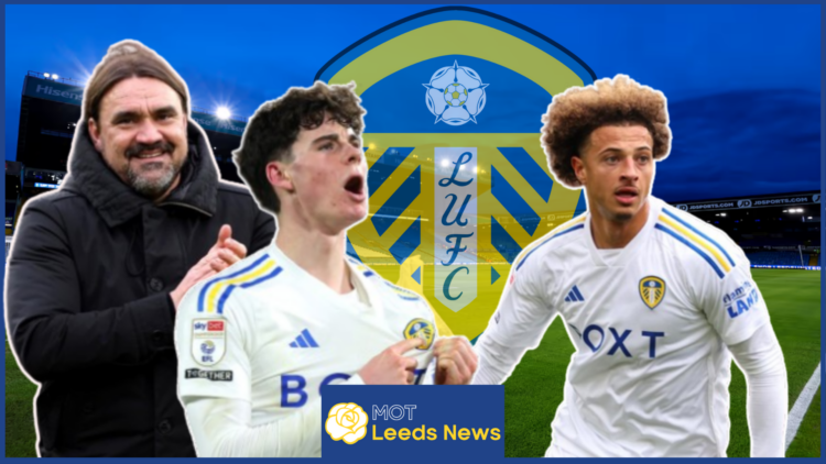 Daniel Farke Archie Gray Ethan Ampadu Leeds United at Elland Road