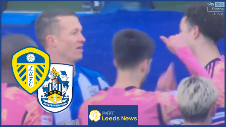 Ethan Ampadu and Jonathan Hogg in Leeds United game against Huddersfield Town