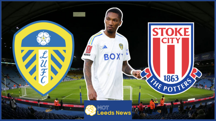 Jaidon Anthony, Leeds United and Stoke City crest