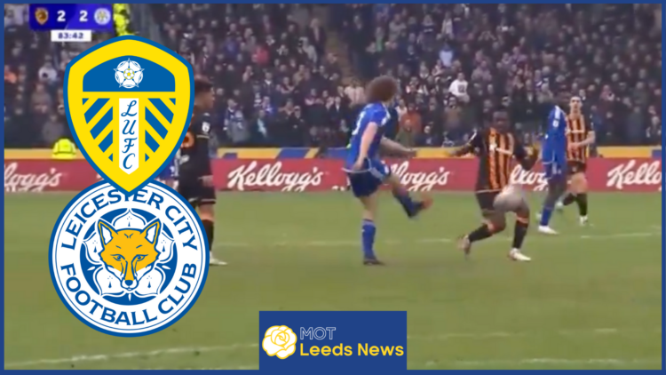 Hull City incident with Leeds United and Leicester City badges