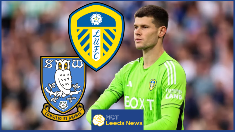Illan Meslier Leeds United Sheffield Wednesday badges