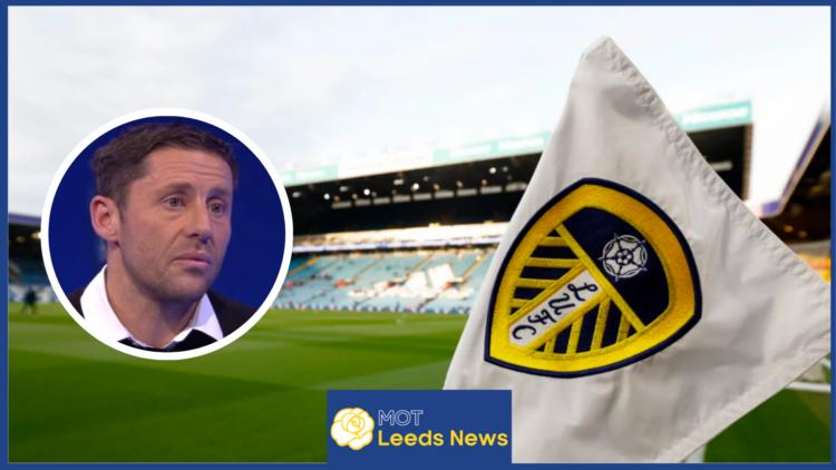 Michael Brown and Leeds United badge