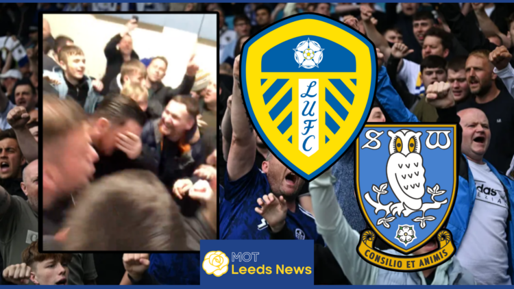 Ross McCormack with fans Leeds United v Sheffield Wednesday