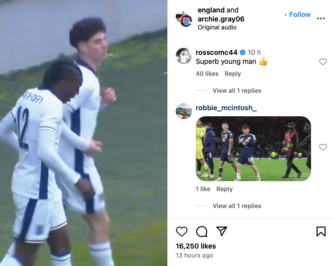 Ross McCormack message to Leeds United star Archie Gray