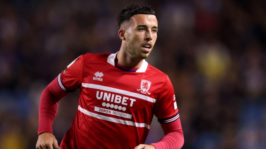 Sam Greenwood, on loan at Middlesbrough from Leeds United.