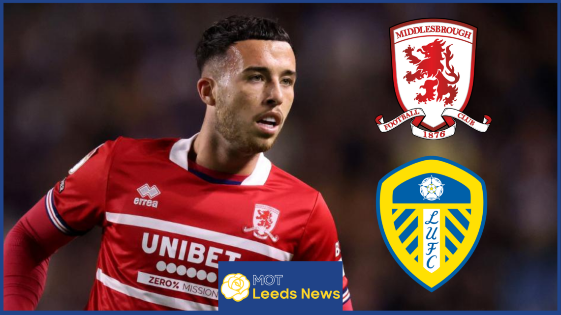 Sam Greenwood, on loan at Middlesbrough from Leeds United.