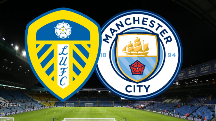 Leeds United and Manchester City badges