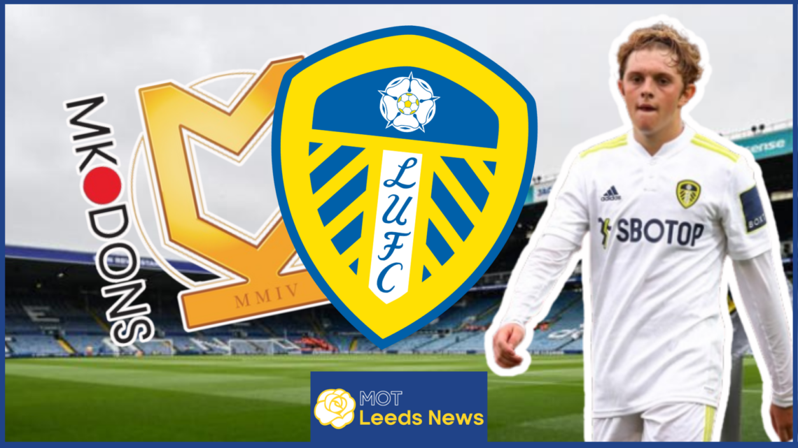 Max Dean, Leeds United and MK Dons badges