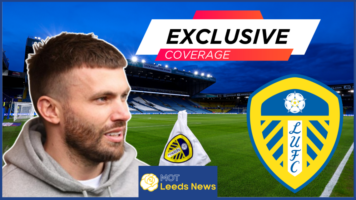 Stuart Dallas, Paul Robinson, Leeds United badge, exclusive, Elland Road