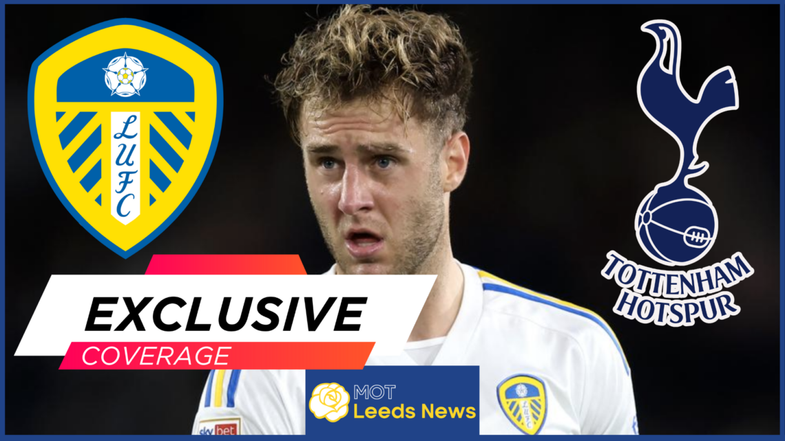 Joe Rodon, Tottenham badge, Leeds United badge