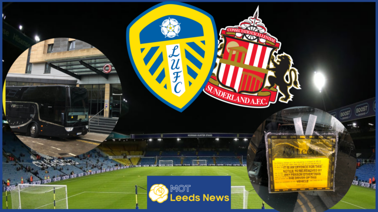 Leeds badge, Sunderland badge, Elland Road