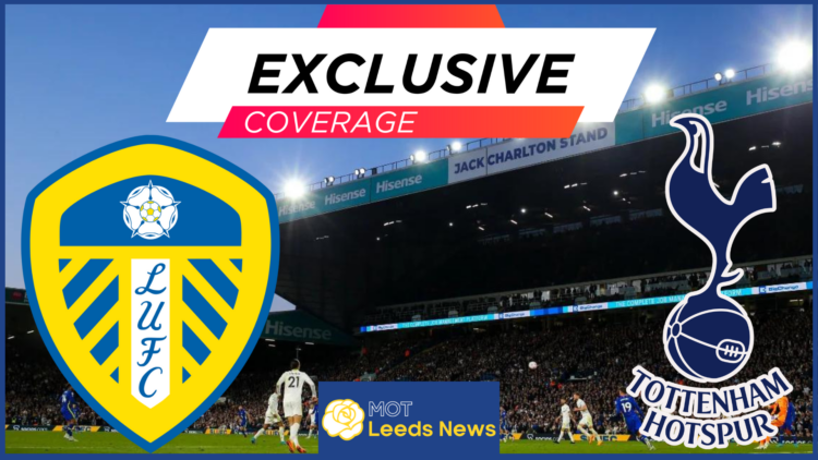 Leeds United badge, Tottenham badge, Elland Road