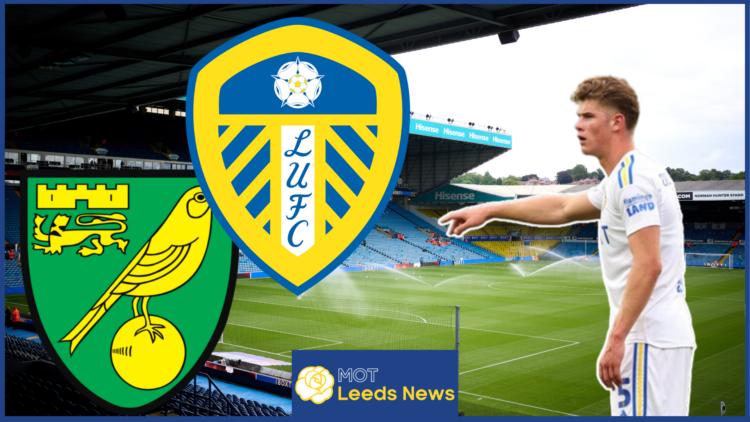 Charlie Cresswell, Leeds United badge, Norwich City badge, Elland Road