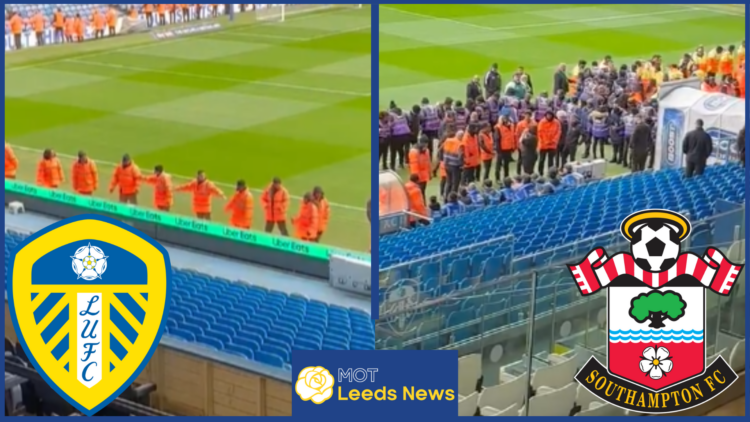Leeds United badge, Southampton badge, Elland Road