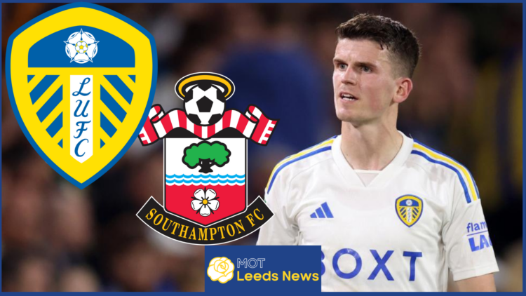 Sam Byram, Leeds United badge, Southampton badge
