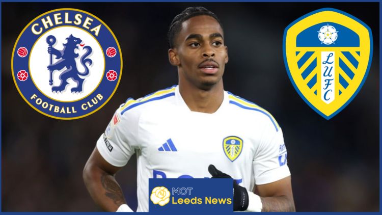 Crysencio Summerville, Leeds United badge, Chelsea badge
