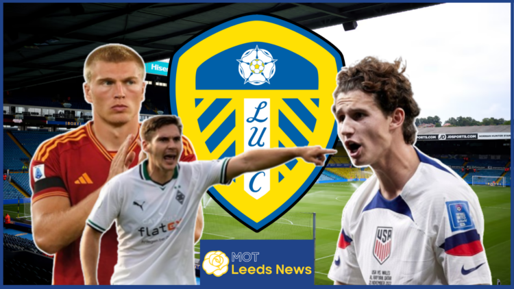 Leeds United Max Wober Rasmus Kristensen Brenden Aaronson