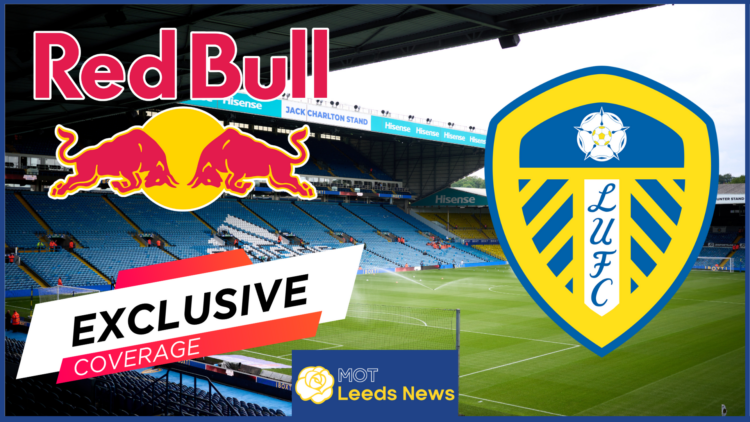 Leeds United badge, Red Bull badge, Elland Road