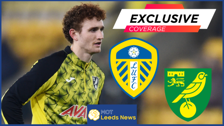 Josh Sargent, Norwich City badge, Leeds United badge