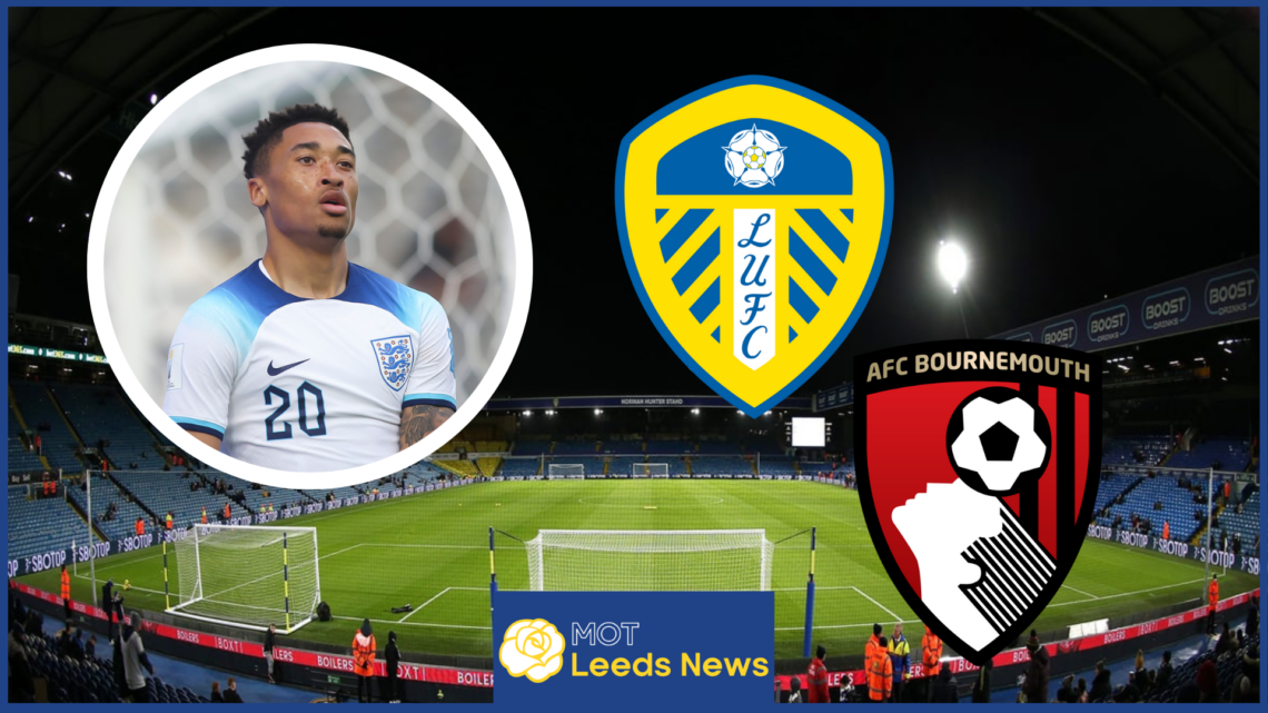Daniel Jebbison, Leeds United badge, Bournemouth badge