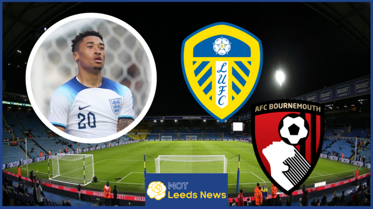 Daniel Jebbison, Leeds United badge, Bournemouth badge