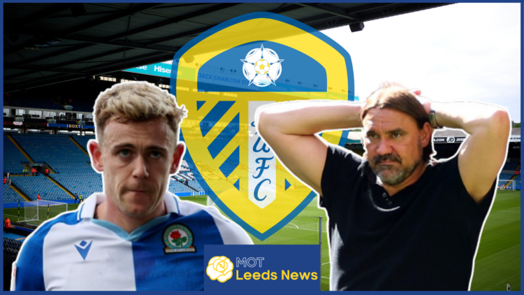 Sammie Szmodics, Daniel Farke, Leeds United badge