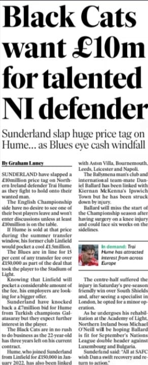 Leeds United target Trai Hume