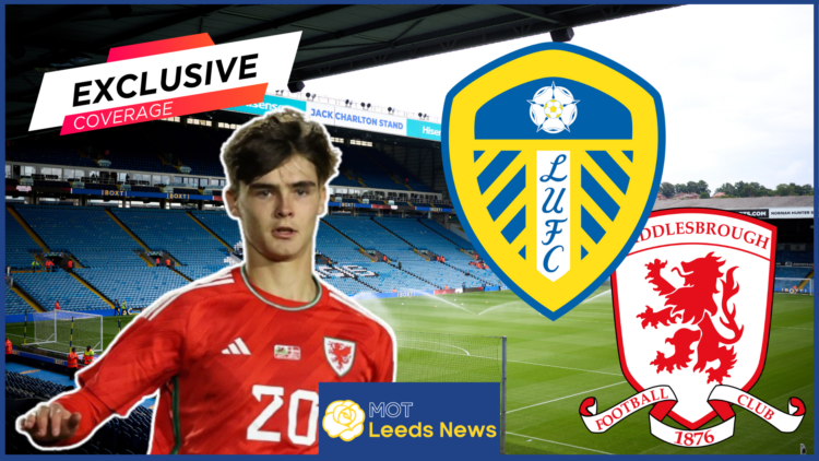 Charlie Crew, Leeds United badge, Middlesbrough badge