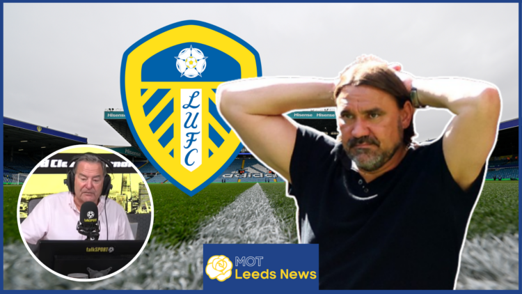Daniel Farke, Jeff Stelling, Leeds United badge