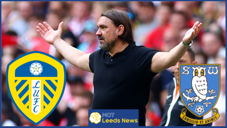 Daniel Farke, Leeds United badge, Sheffield Wednesday badge