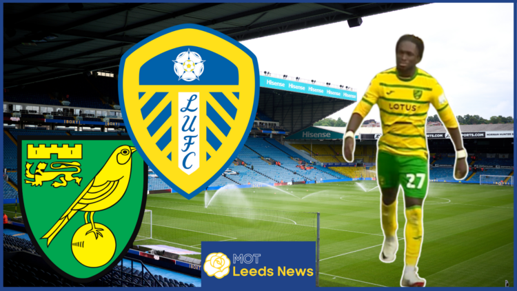 Jonathan Rowe, Leeds United badge, Norwich City badge