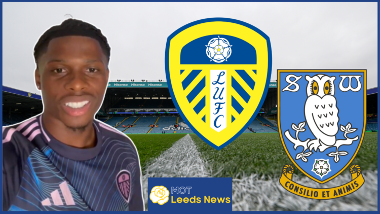 Largie Ramazani, Leeds United badge, Sheffield Wednesday badge