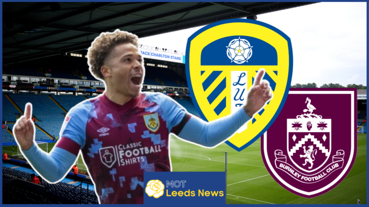 Manuel Benson, Leeds United badge, Burnley badge