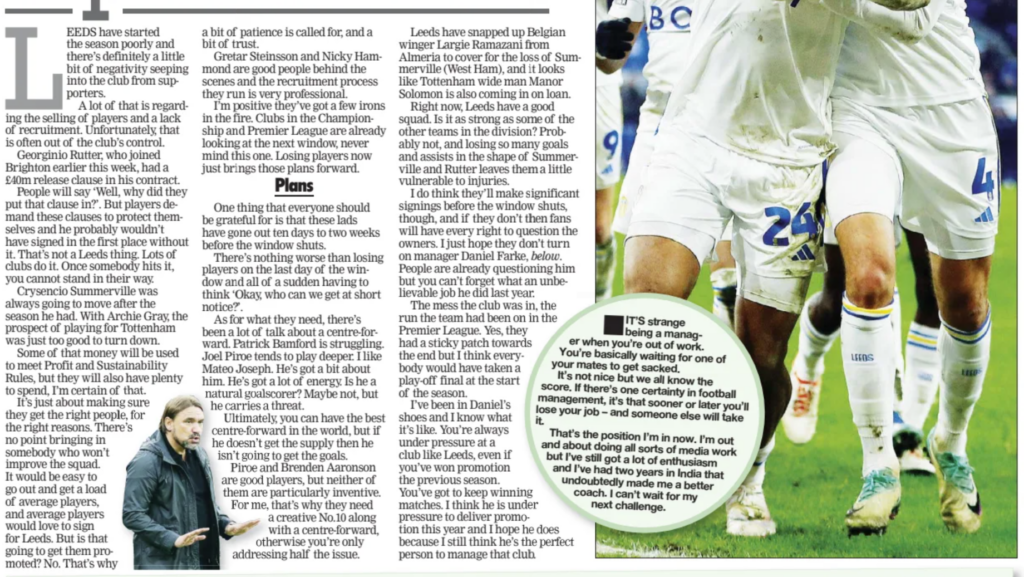Simon Grayson Leeds United Football League Paper