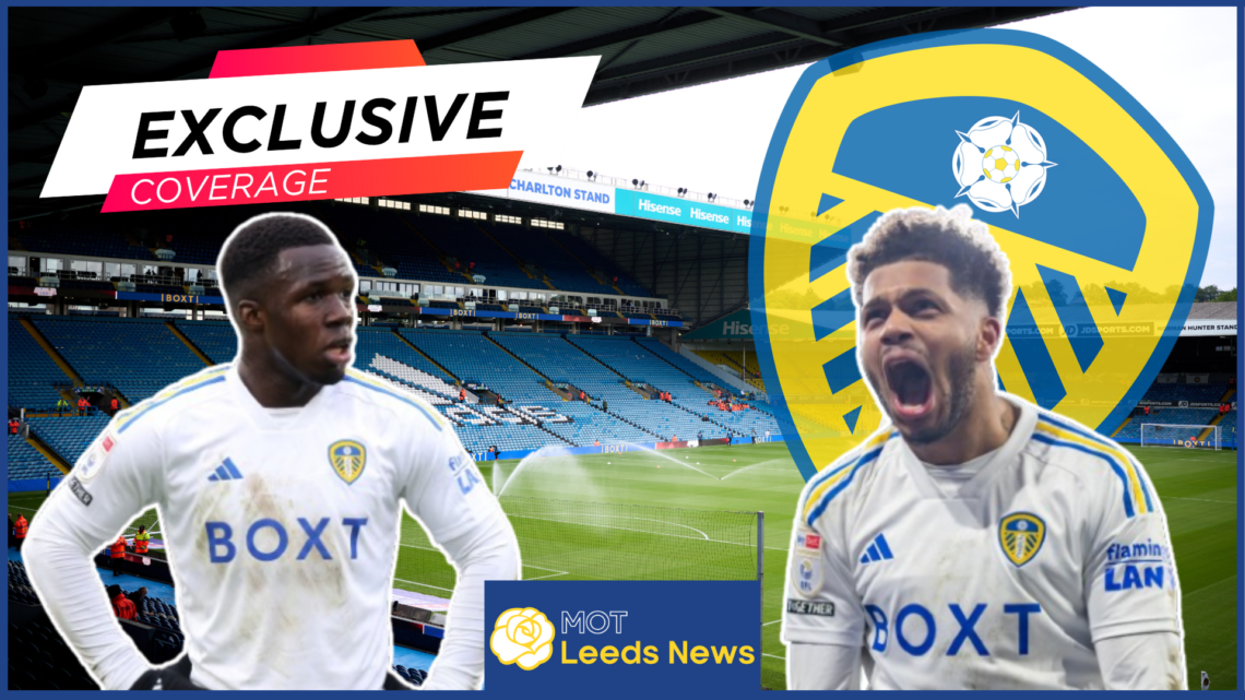 Wilfried Gnonto, Georginio Rutter, Leeds United badge