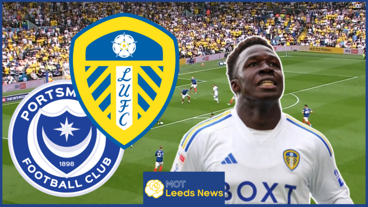 Wilfried Gnonto, Leeds United badge, Portsmouth badge