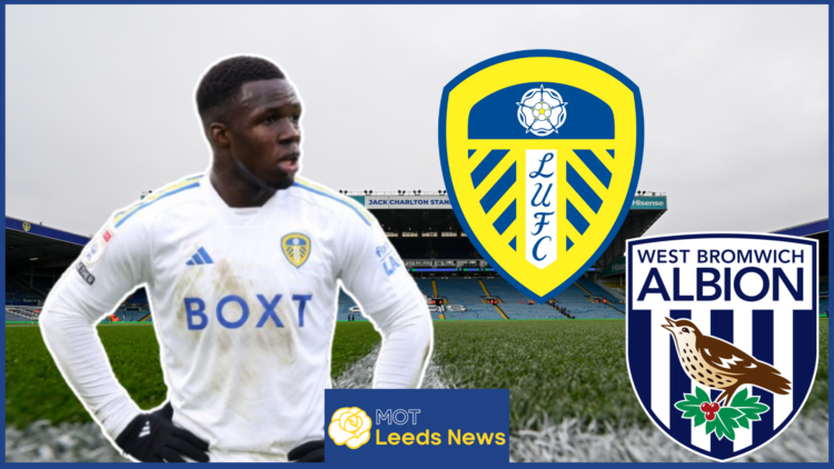 Wilfried Gnonto, Leeds United badge, West Brom badge