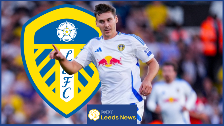 Leeds United badge, Max Wober