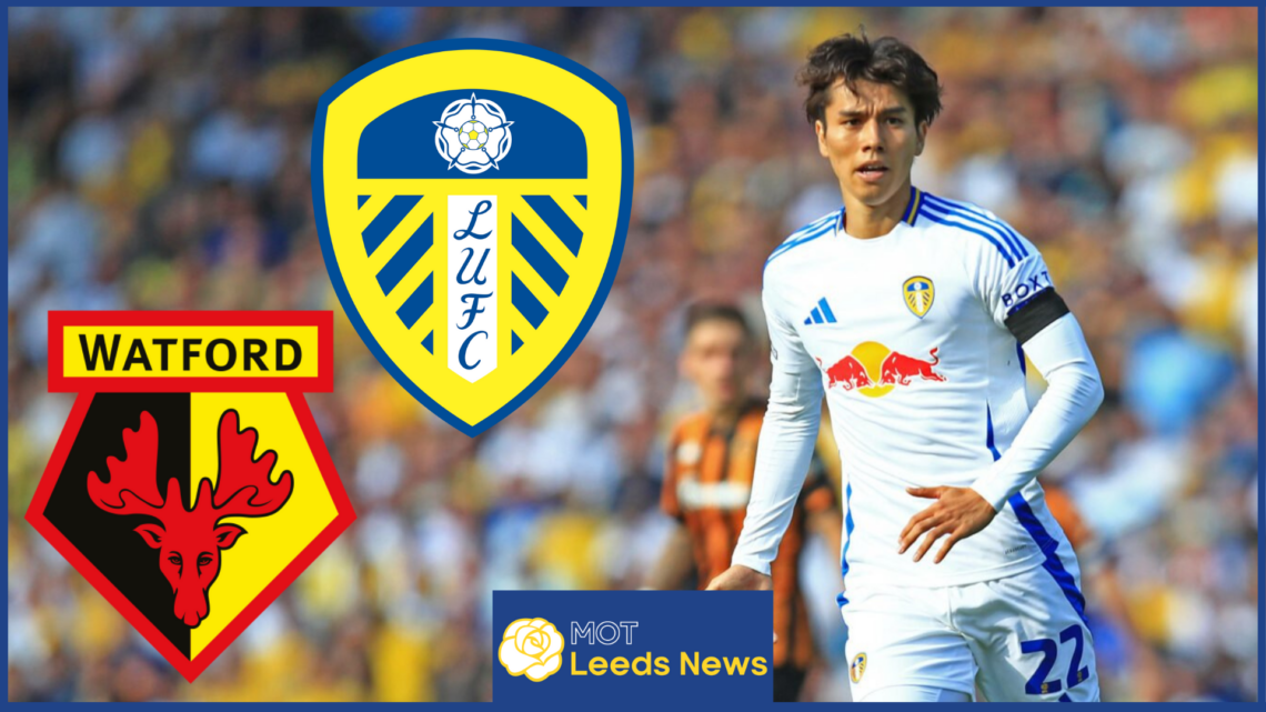 Ao Tanaka, Leeds United badge, Watford badge