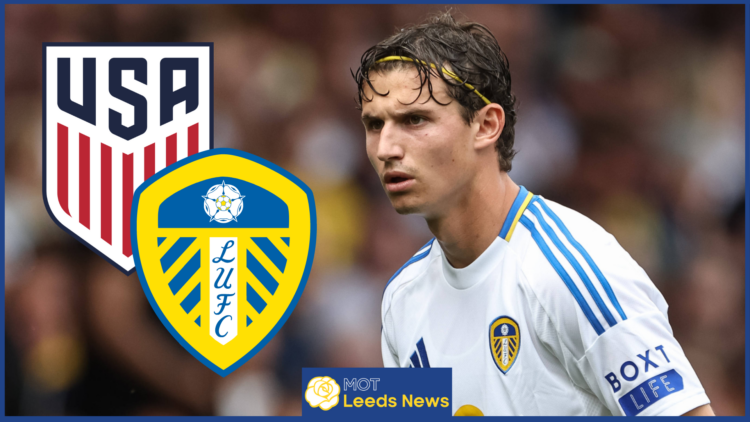 Brenden Aaronson Leeds United USA badges