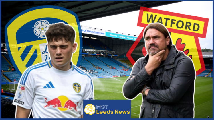 Dan James, Daniel Farke, Leeds United badge, Watford badge