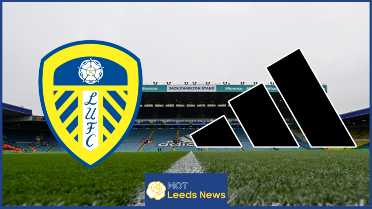 Leeds United badge, Adidas logo
