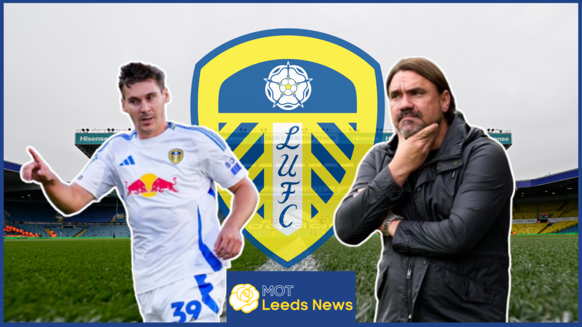 Max Wober, Daniel Farke, Leeds United badge