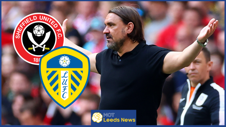 Daniel Farke Leeds United Sheffield United badges