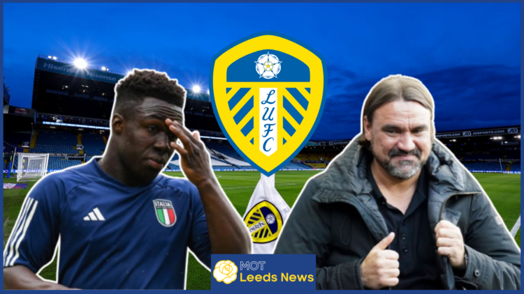 Wilfried Gnonto Daniel Farke Leeds United badge