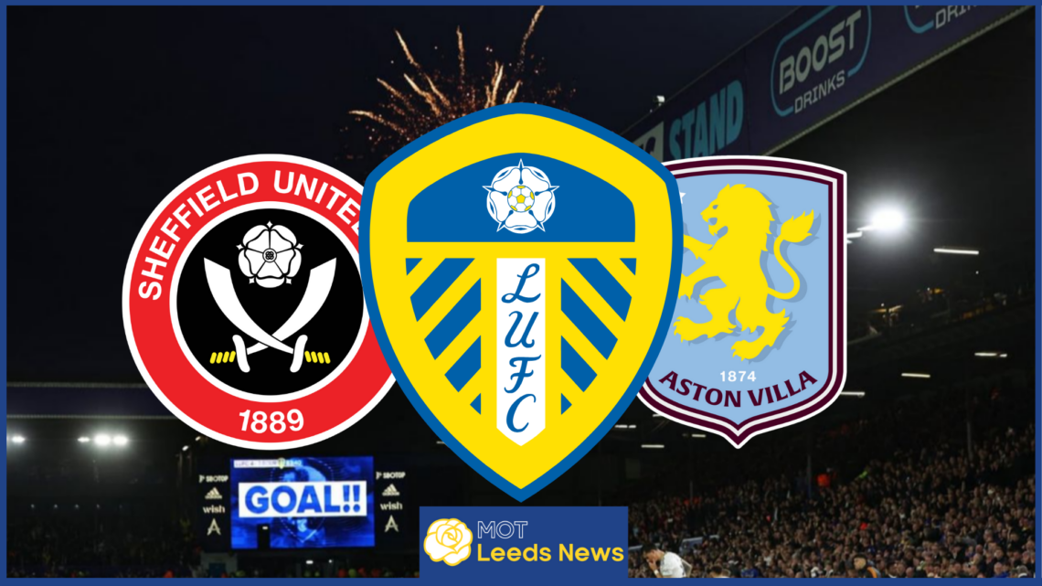 Leeds United Sheffield United Aston Villa badges